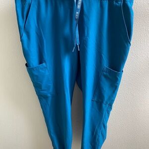 Med Couture Blue Jogger Scrub Pants